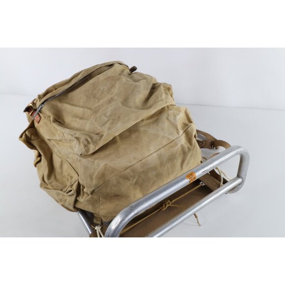 mid-century Two-Way frame pack No. 206 – 86 Vintage Vtg 60s 70s Boy Scouts of America Distressed Canvas External Frame Hiking Bag